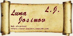 Luna Josimov vizit kartica